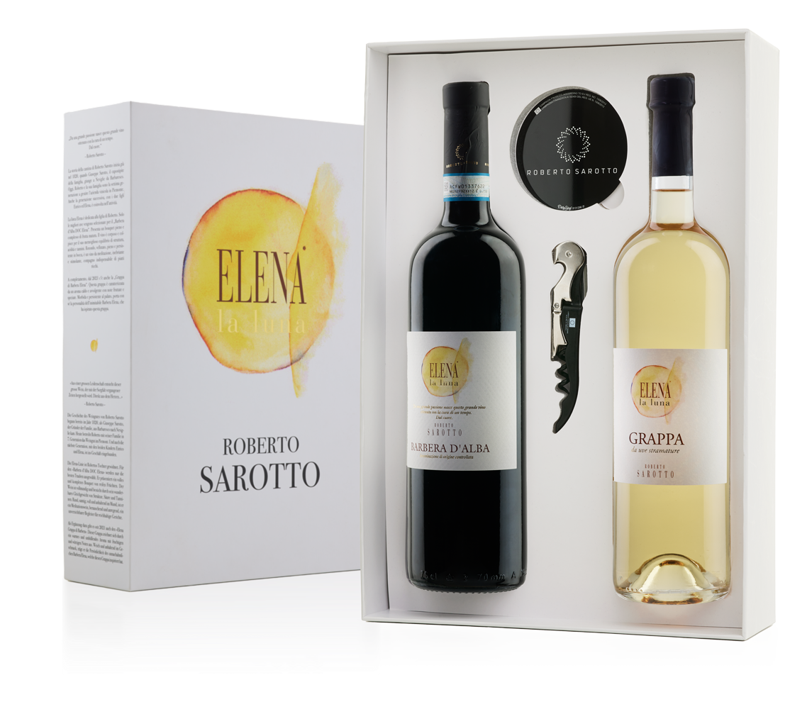 Elena Barbera d'Alba DOC & Elena Grappa 1x75cl & 1x70cl