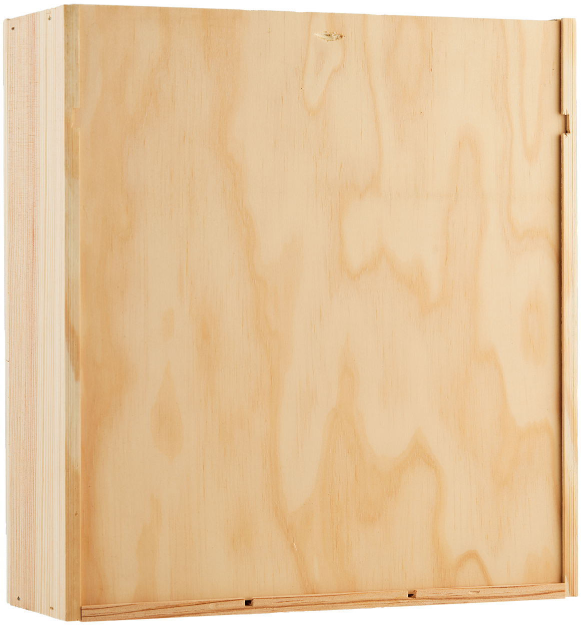 3er Holzkiste mit Schiebedeckel neutral 75cl